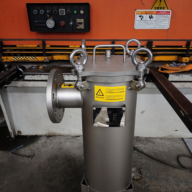 DSP40-DN80不锈钢单袋式过滤器 侧进底出