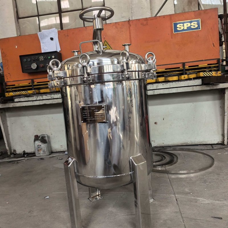 φ500-100L非标不锈钢袋式压滤器